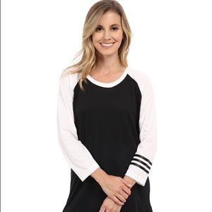 BRAND NEW ADIDAS BLACK AND WHITE TUNIC LONG SLEEVE